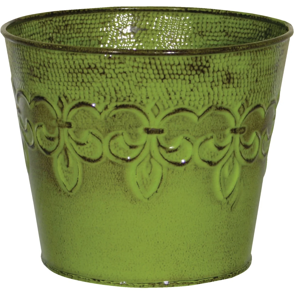Innovative Robert Allen Fleur De Lis 4 In. Metal Tansey Green Planter Exceptional