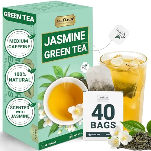 Crafted Jasmine Green Tea Bags 40 Count Smooth
