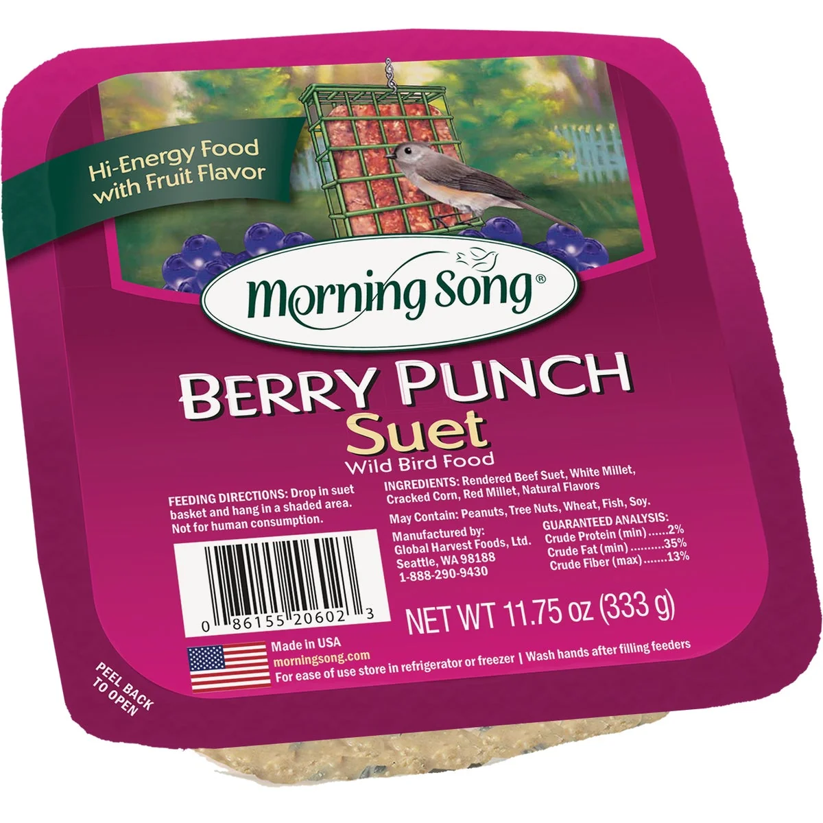 Unique Morning Song 11.75 Oz. Berry Suet Original