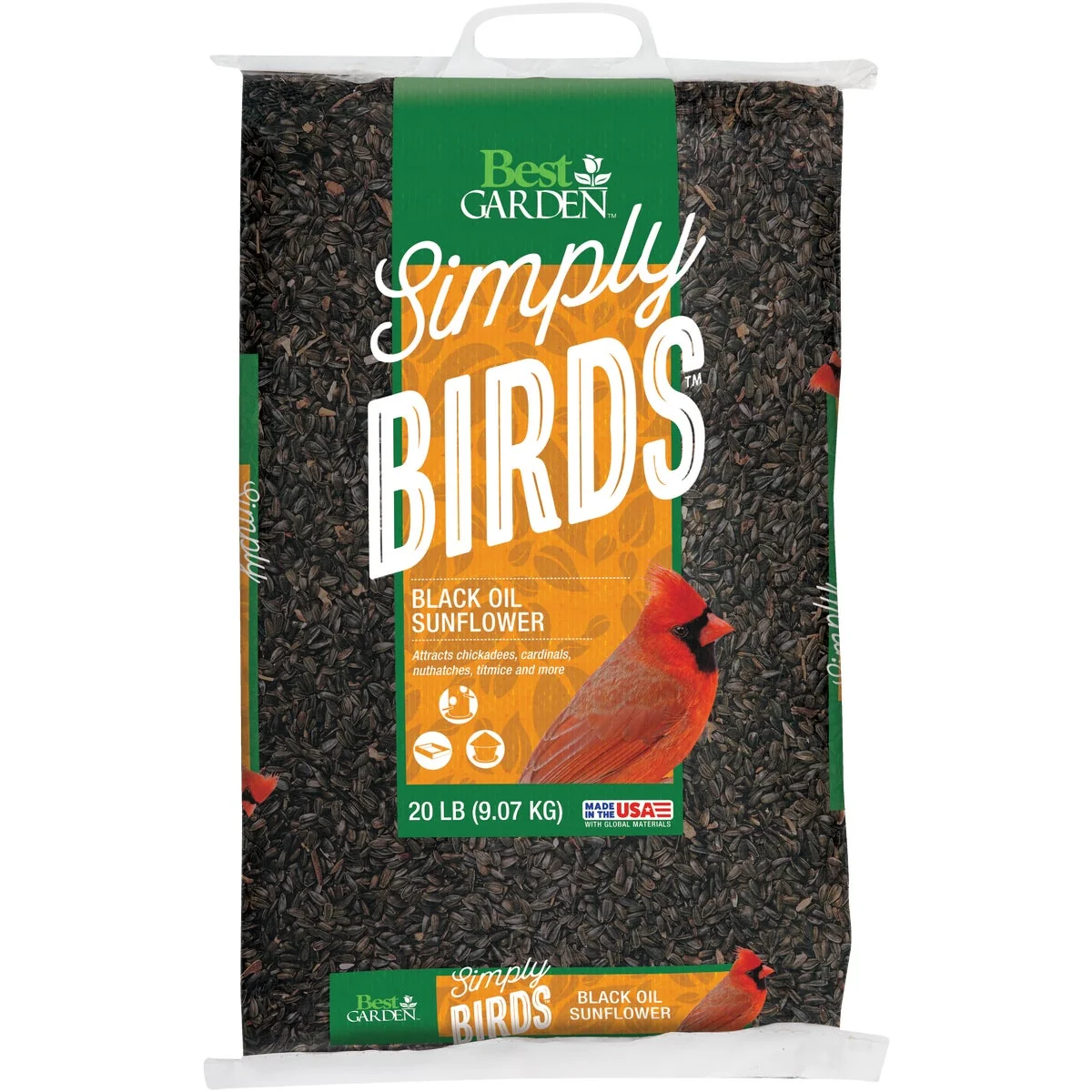 Safe Garden 20 Lb. Black Oil Sunflower Wild Bird Seed Smooth