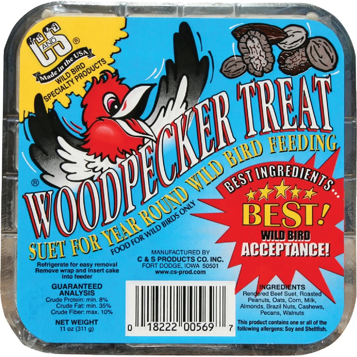 Crafted C S 11 Oz. Woodpecker Treat Suet Innovative