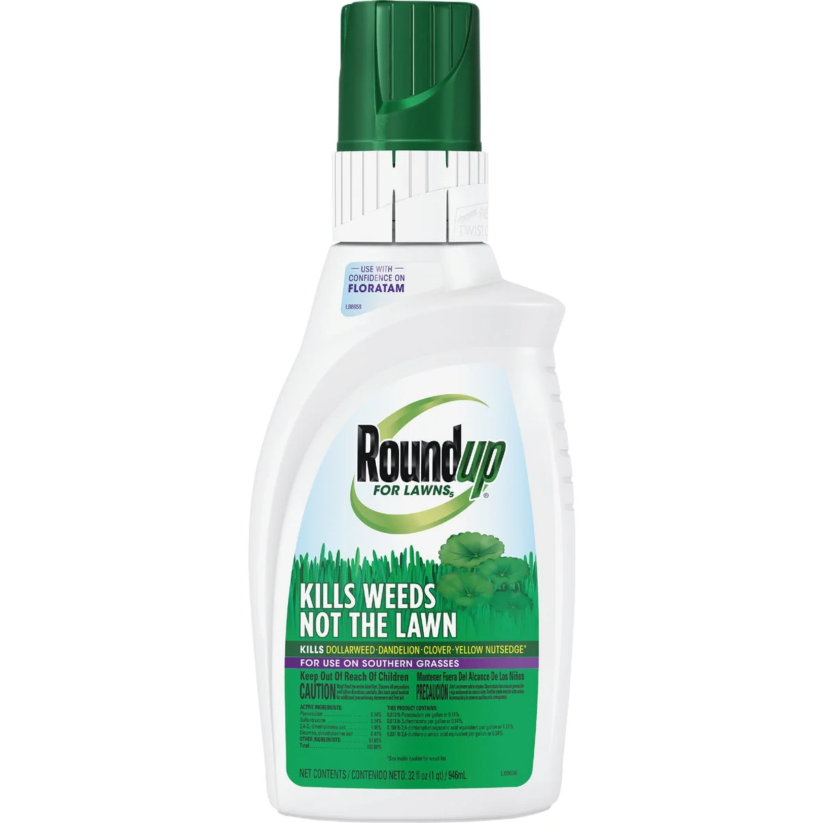 Comfortable Roundup For Lawns 32 Oz. Concentrate Southern Formula Weed Killer Enhanced