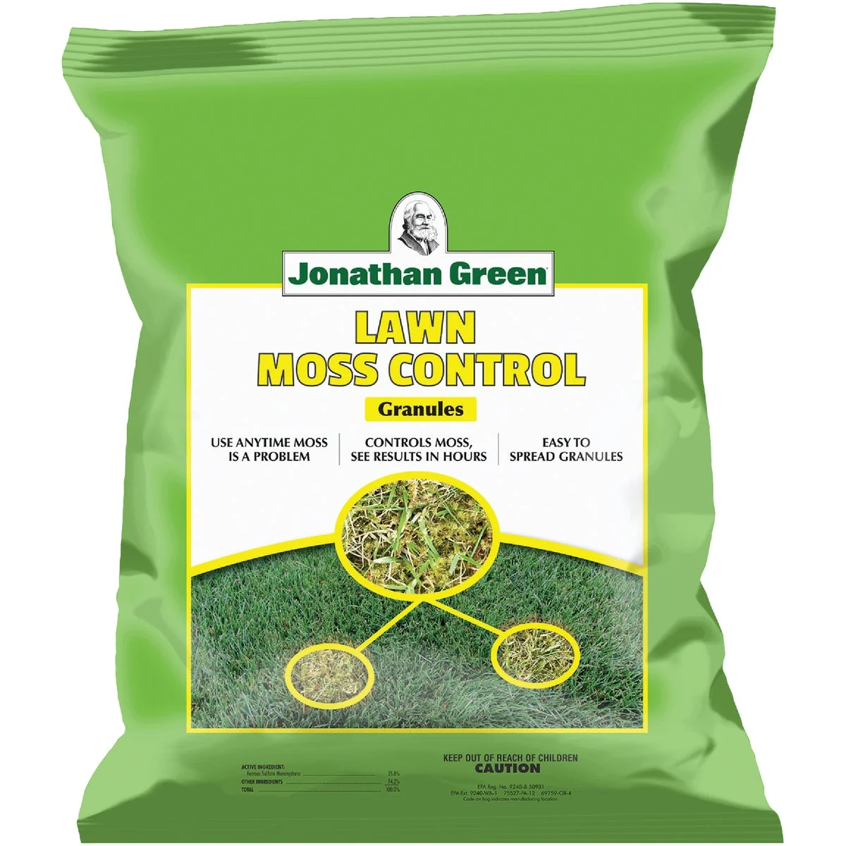 Traditional Jonathan Green 20 Lb. Ready To Use Granules Moss Algae Killer High-Quality