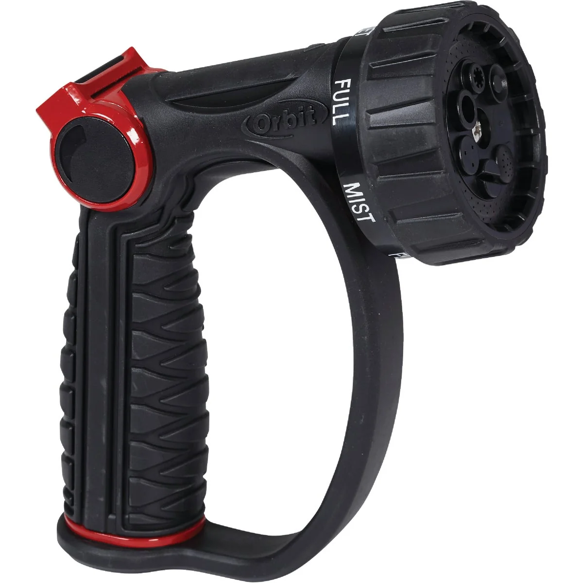 Dependable Orbit Pro Flo 7-Pattern Thumb Control Nozzle Black Selected