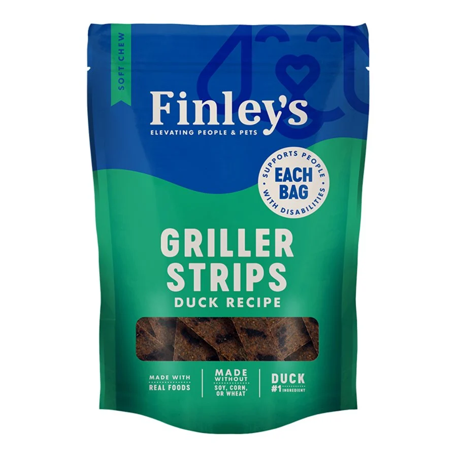 High-Grade Finley's Griller Strips Duck Soft Chew Dog Treats 14.5-oz Selected