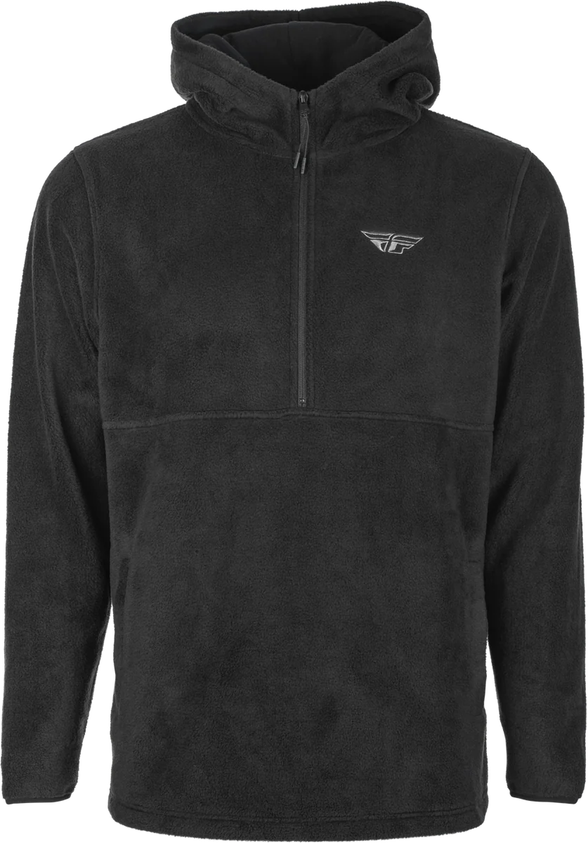 Green Fly Half Zip Pullover Hoodie Black Lg Reusable