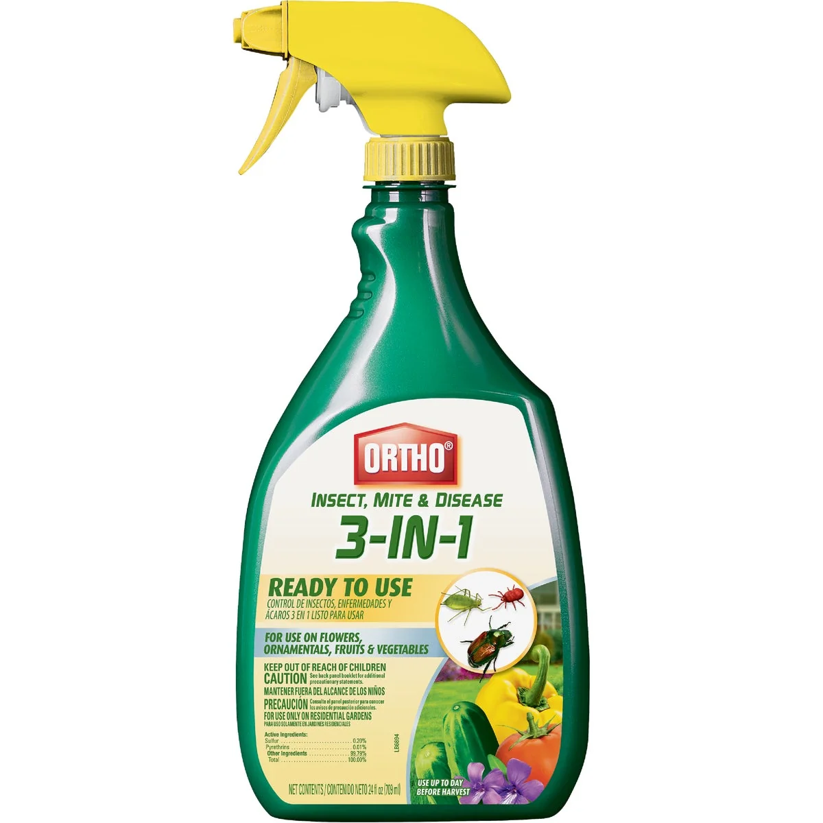 Certified Ortho 24 Oz. Ready To Use Trigger Spray 3-In-1 Disease Control First-Class