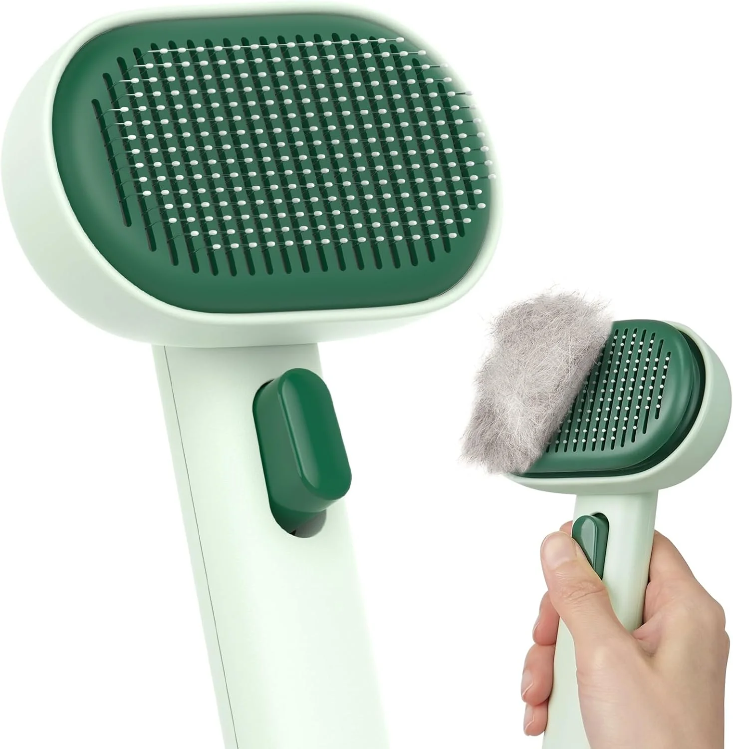 Proven Aumuca Cat Brush for Shedding Cat Brushes for Indoor Cats Horses Grooming Deshedding Brush for Dog Kitten Horse Massage Removes Loose Fur Forest Green Refined