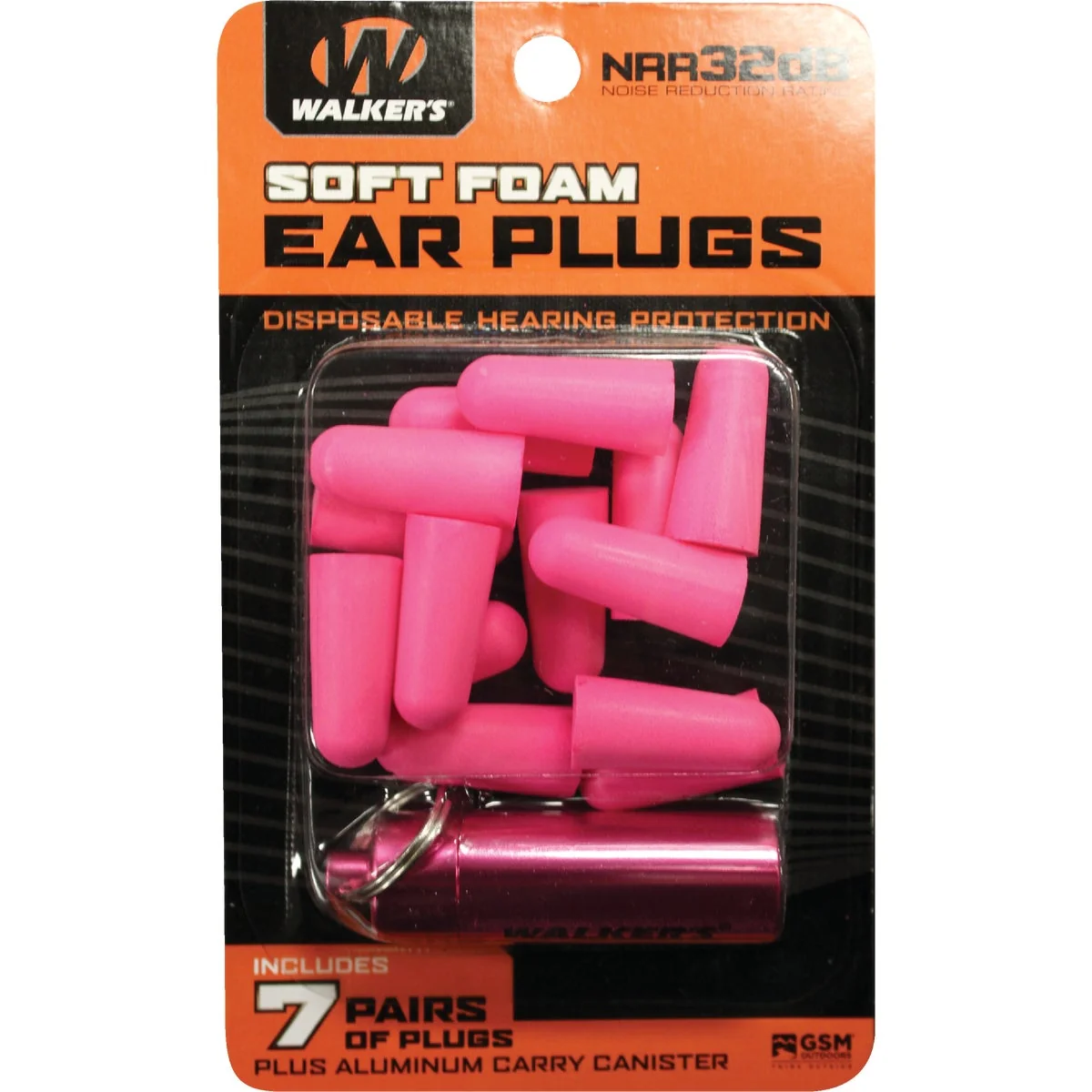 Contemporary Walker's Soft Foam Neon Pink Ear Plugs 7-Pair Carefully Designed