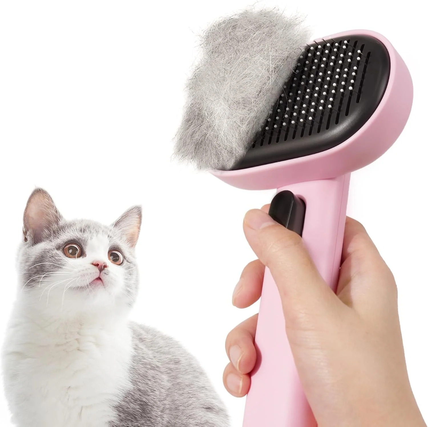 Reliable Aumuca Cat Brushes for Indoor Cats Dog Hair Brush for Shedding Cat Brush for Long or Short Haired Cats Cat Grooming Deshedding Brush for Dog Kitten Horse Massage Removes Loose Fur Pink Efficient