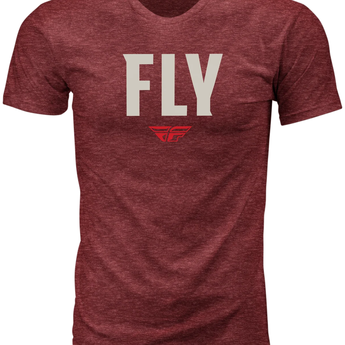 Organic Fly Wfh Tee Red Heather Sm Premium Material