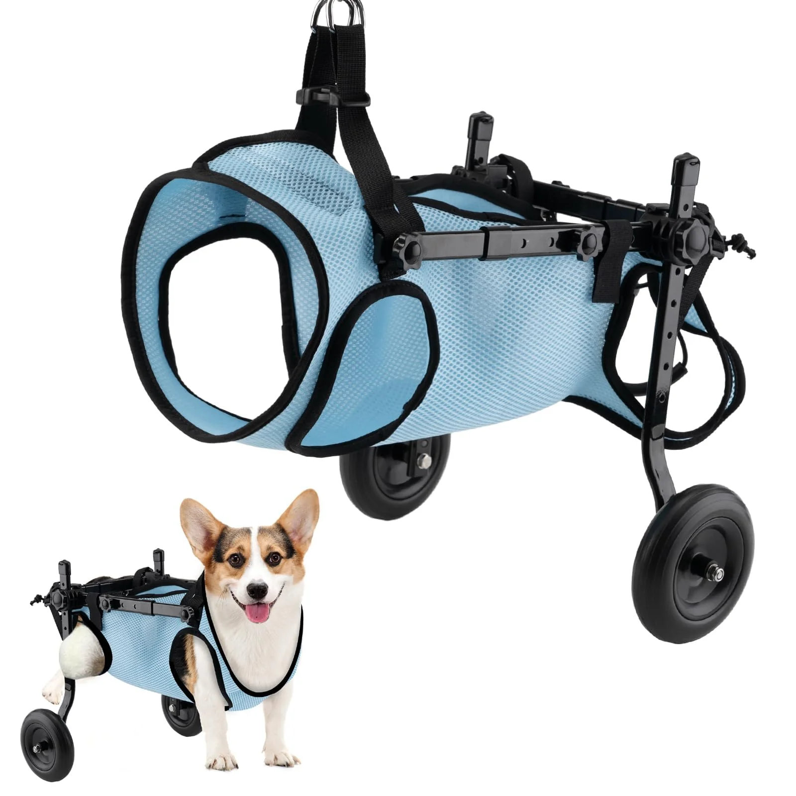 Original Design Celestaura Dog Wheelchair for Back Legs – Lightweight Adjustable Mobility Cart Original