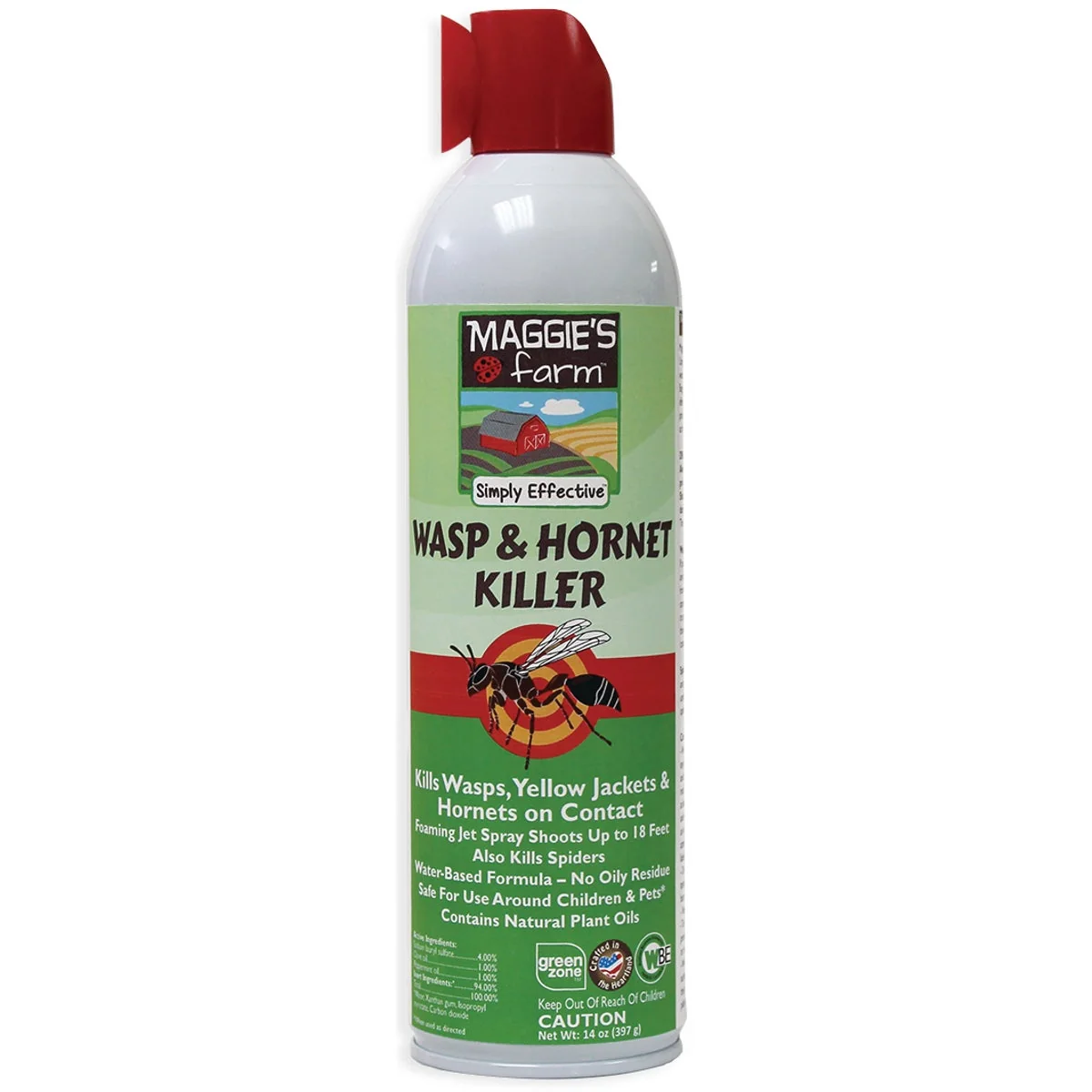 Sophisticated Maggie's Farm 14 Oz. Foaming Aerosol Spray Wasp Hornet Killer World-Class