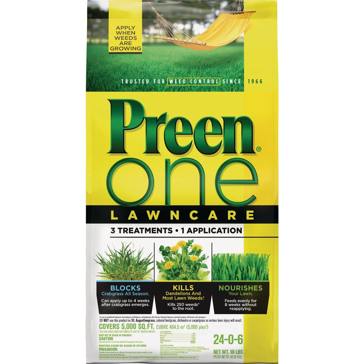 Trendy Preen One Lawn Care 18 Lb. Ready To Use Granules Weed Killer with Fertilizer Breathable