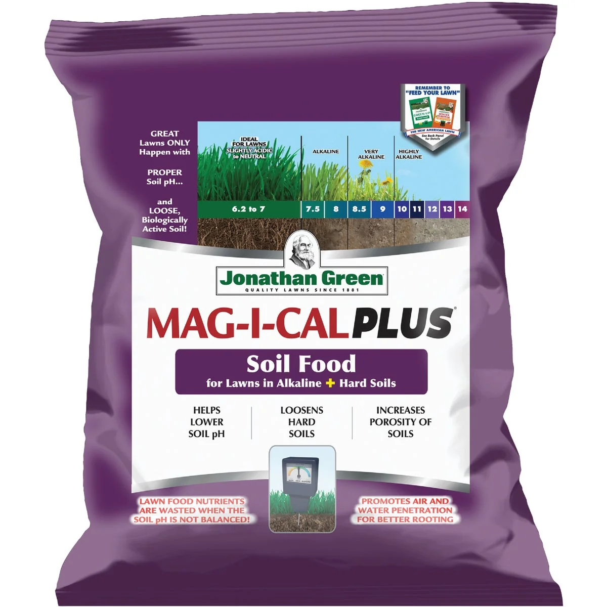 Artisan Jonathan Green MAG-I-CAL Plus 18 Lb. 5000 Sq. Ft. 18 Calcium Lawn Fertilizer For Alkaline Soil Recyclable