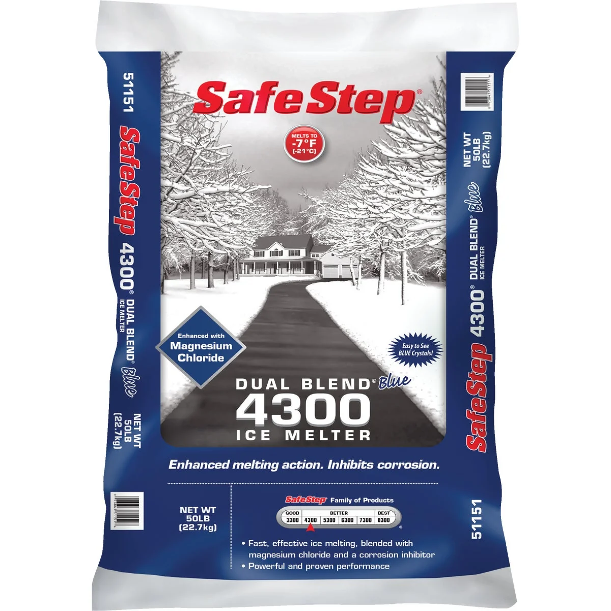 Carefully Designed Safe Step Dual Blend Blue 4300 50 Lb. Ice Melt Pellets Fine Crafted