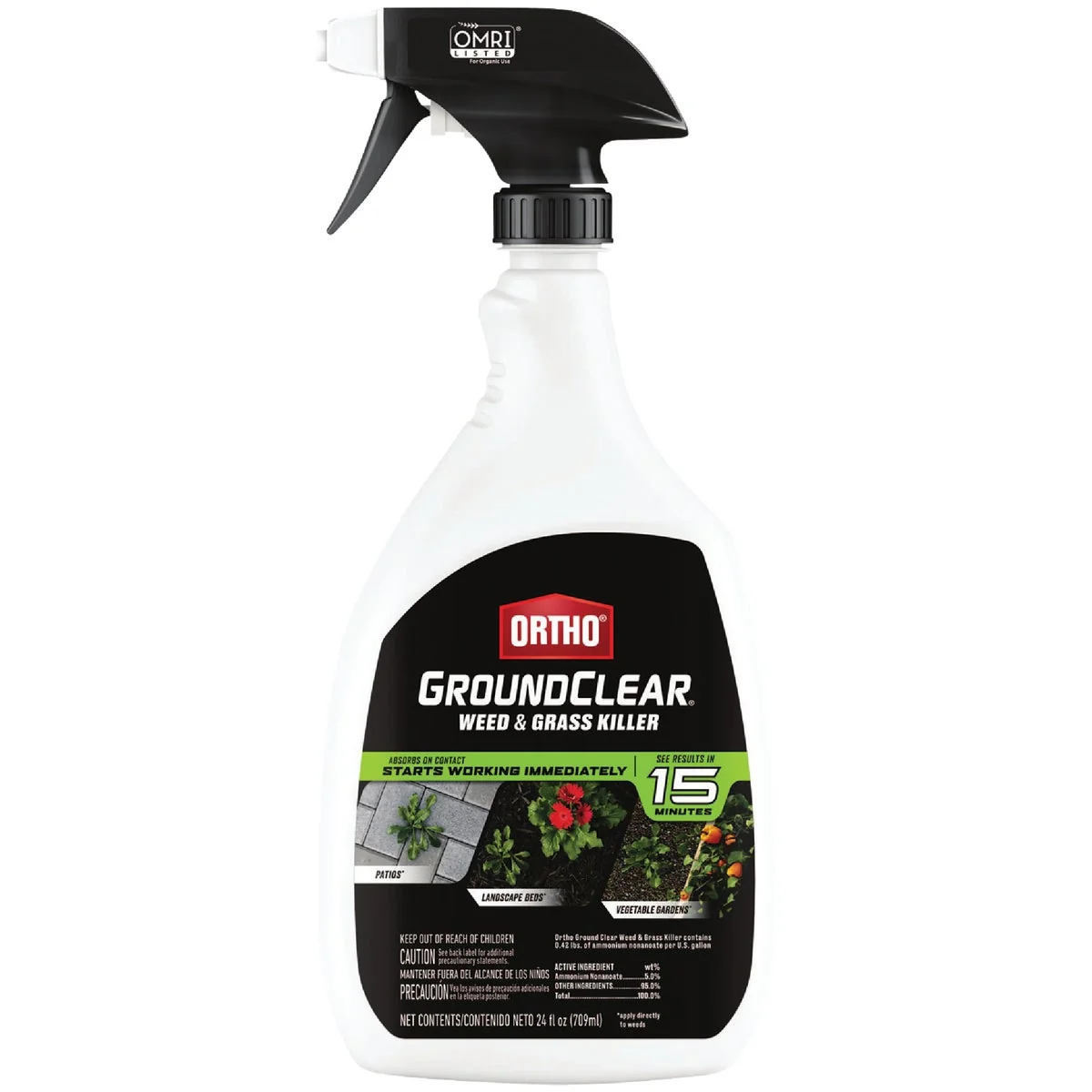 Soft Ortho GroundClear 24 Oz. Ready To Use Trigger Spray Weed Grass Killer Organic