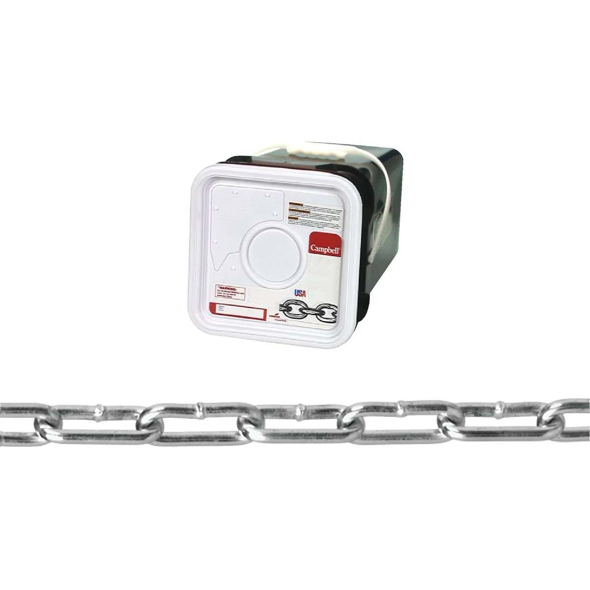 Smart Campbell 2 0 225 Ft. Zinc-Plated Low-Carbon Steel Coil Chain Professional