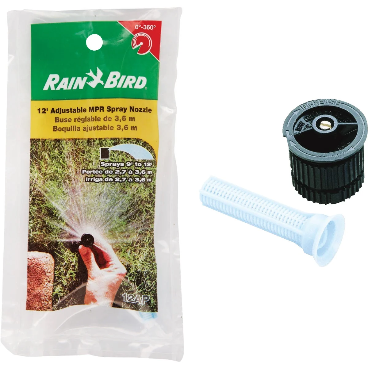 Modern Rain Bird Adjustable 360 Deg. Spray Nozzle Functional