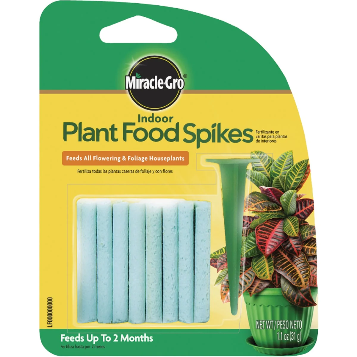 Flexible -Gro 6-12-6 Indoor Plant Food Fertilizer Spikes 24-Pack Minimalist