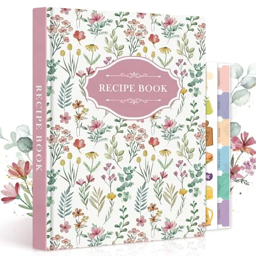 Detailed Blank Recipe Book Cookbook for 70 Recipes Efficient
