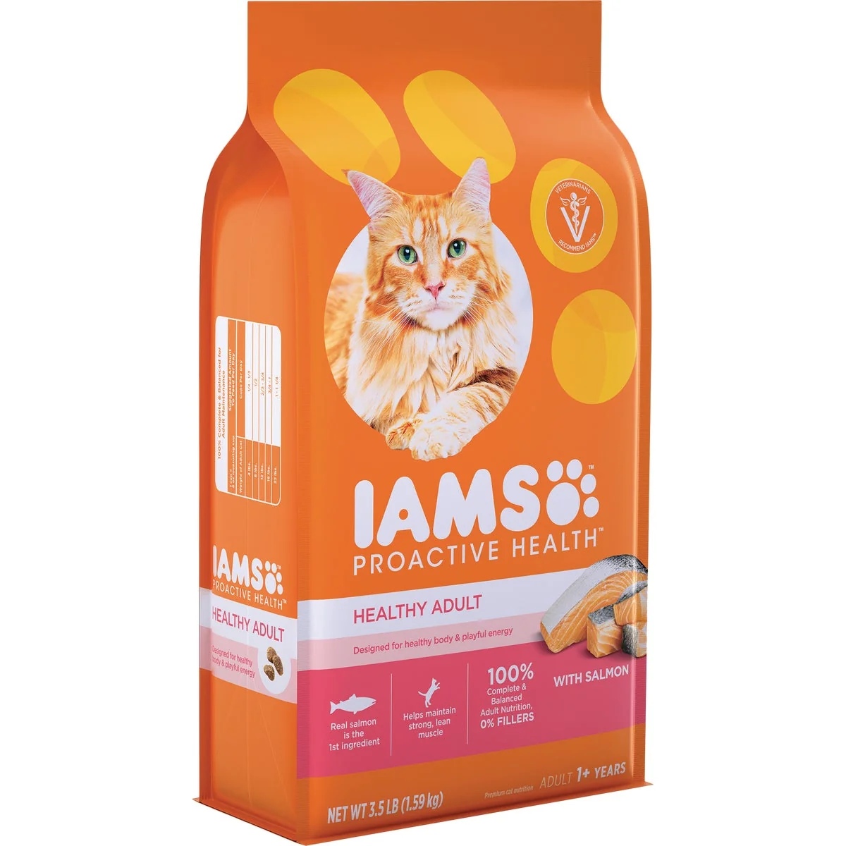 Green Iams Proactive Health 3.5 Lb. Salmon Tuna Flavor Adult Dry Cat Food Authentic