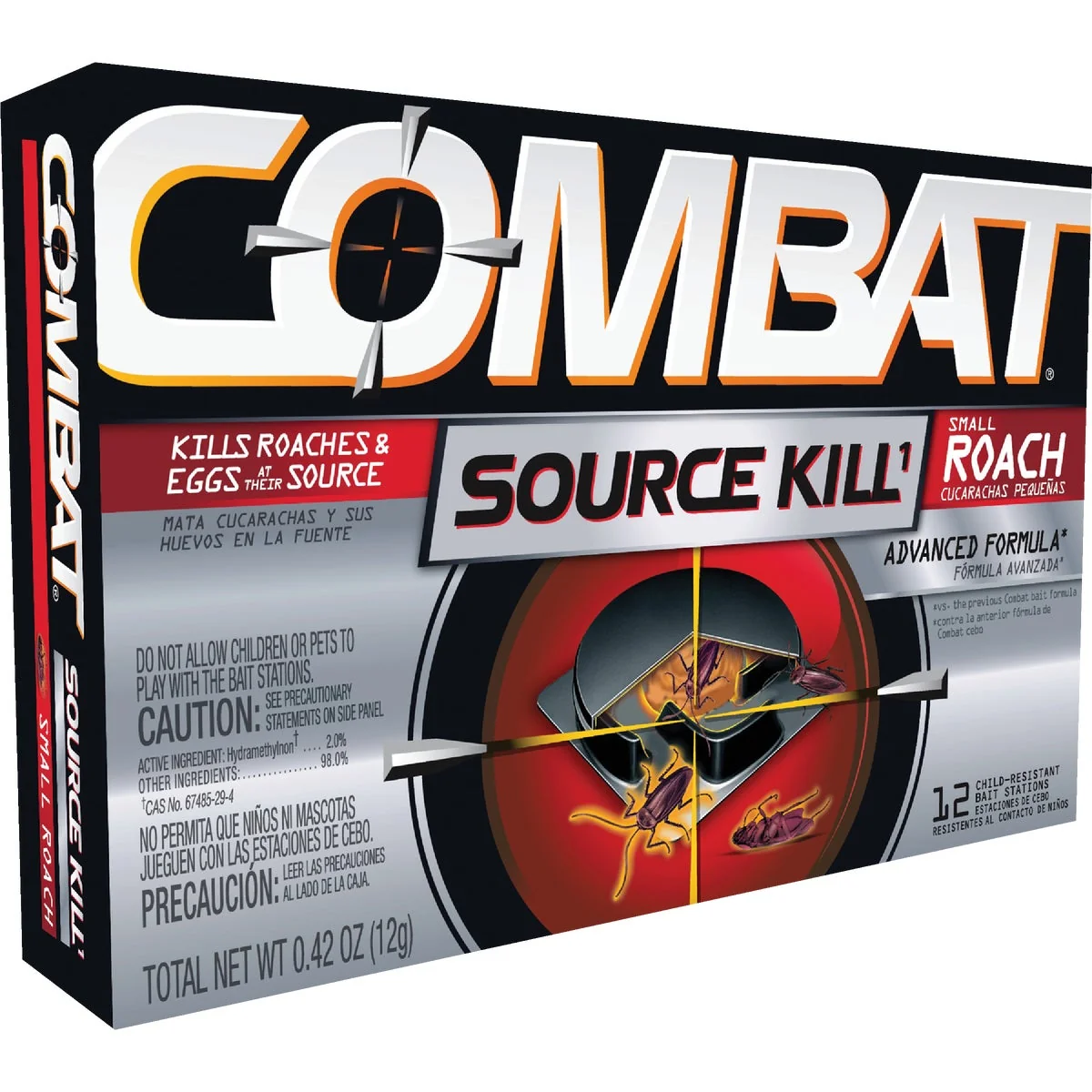 Practical Combat Source Kill 0.42 Oz. Solid Small Roach Bait Station 12-Pack Dependable