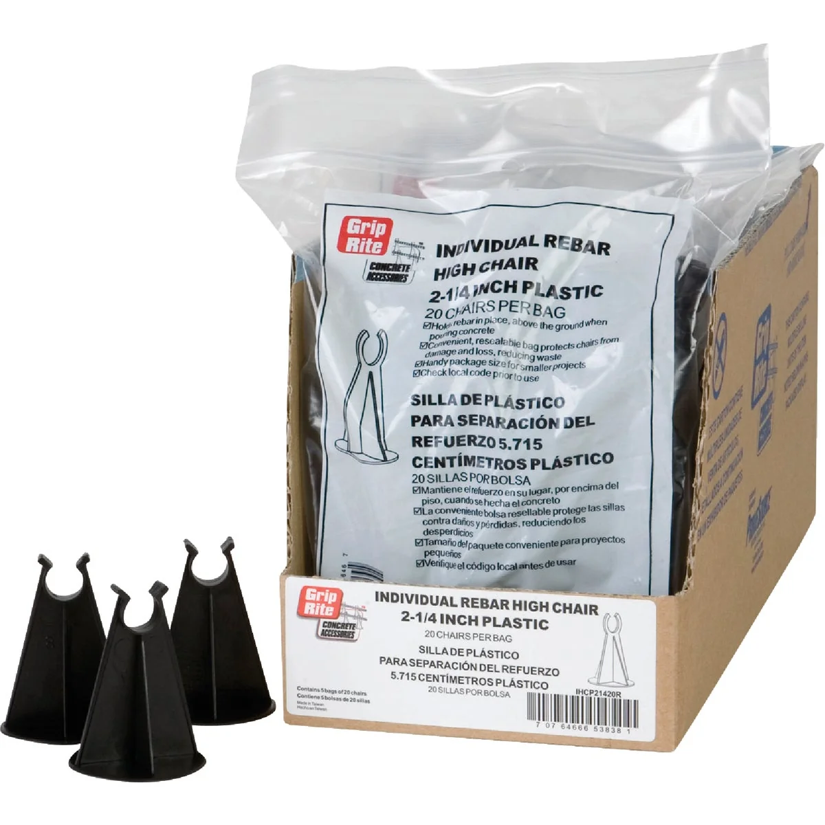High-Performance Grip-Rite 2-1 4 Steel Rebar Chair 20-Pack Fine Crafted