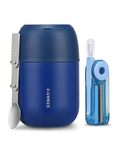 Sustainable 17oz Insulated Food Jar with Spoon Reusable