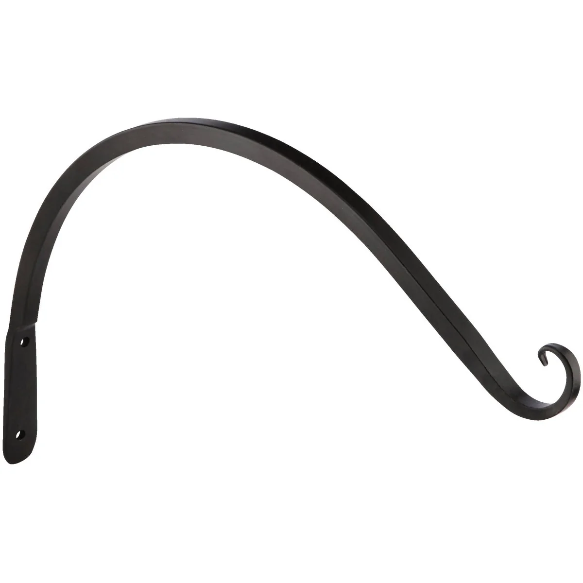 Official Panacea 12 In. Black Powder-Coated Curved Wrought Iron Hanging Plant Bracket Top-Quality