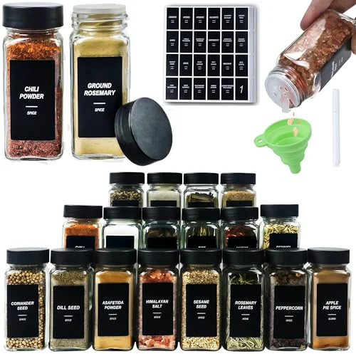 Verified 48 Spice Jars with Labels 48 Count Genuine