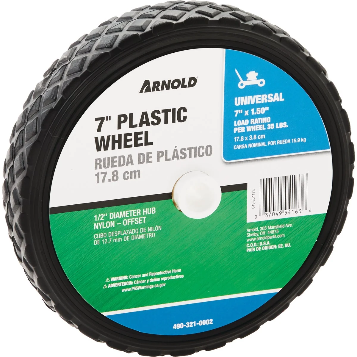 Next-Generation Arnold 7 In. Diamond Tread Offset Hub Wheel Carefully Designed