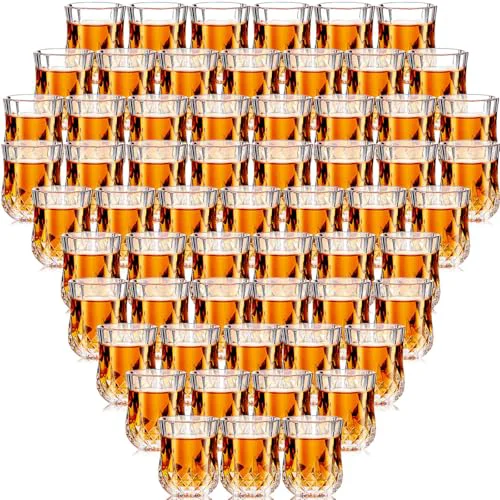 Responsible 60 Pcs 1.7 oz Mini Shot Glasses Set Whiskey Tasting Glasses Heavy Duty Base Clear Shot Cup Cute Cordial Mini Wine Cups for Bourbon Certified