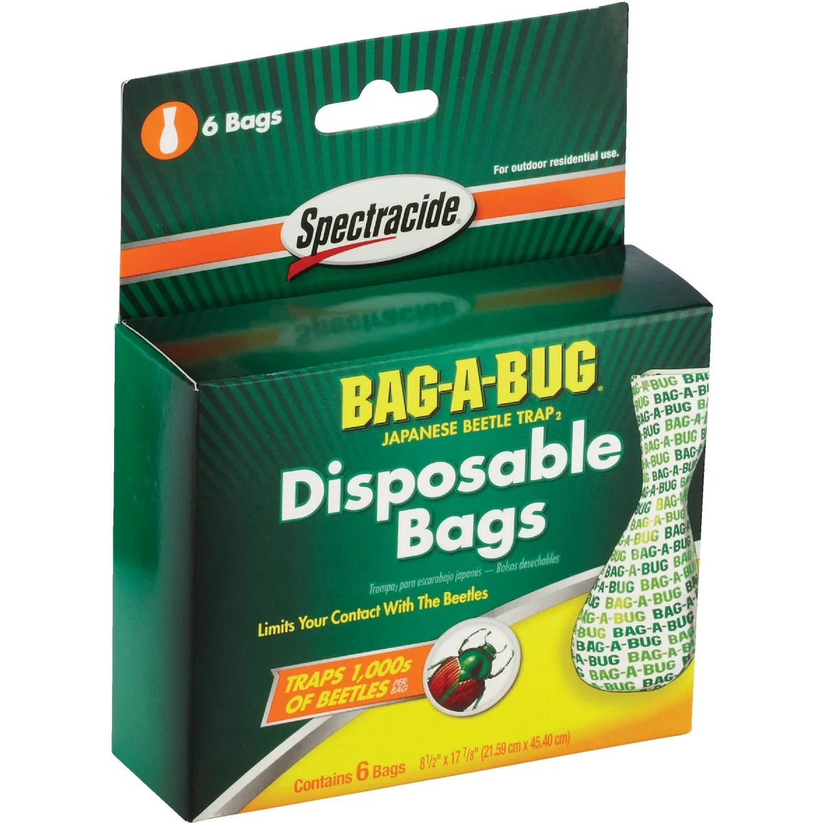 Premium Material Spectracide Bag-A-Bug Plastic Japanese Beetle Trap Bag 6-Pack Organic