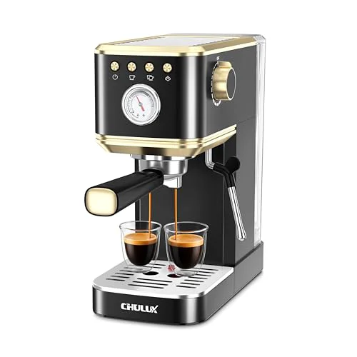 Sustainable Slim Espresso Machine with Milk Frother for Home Latte Genuine