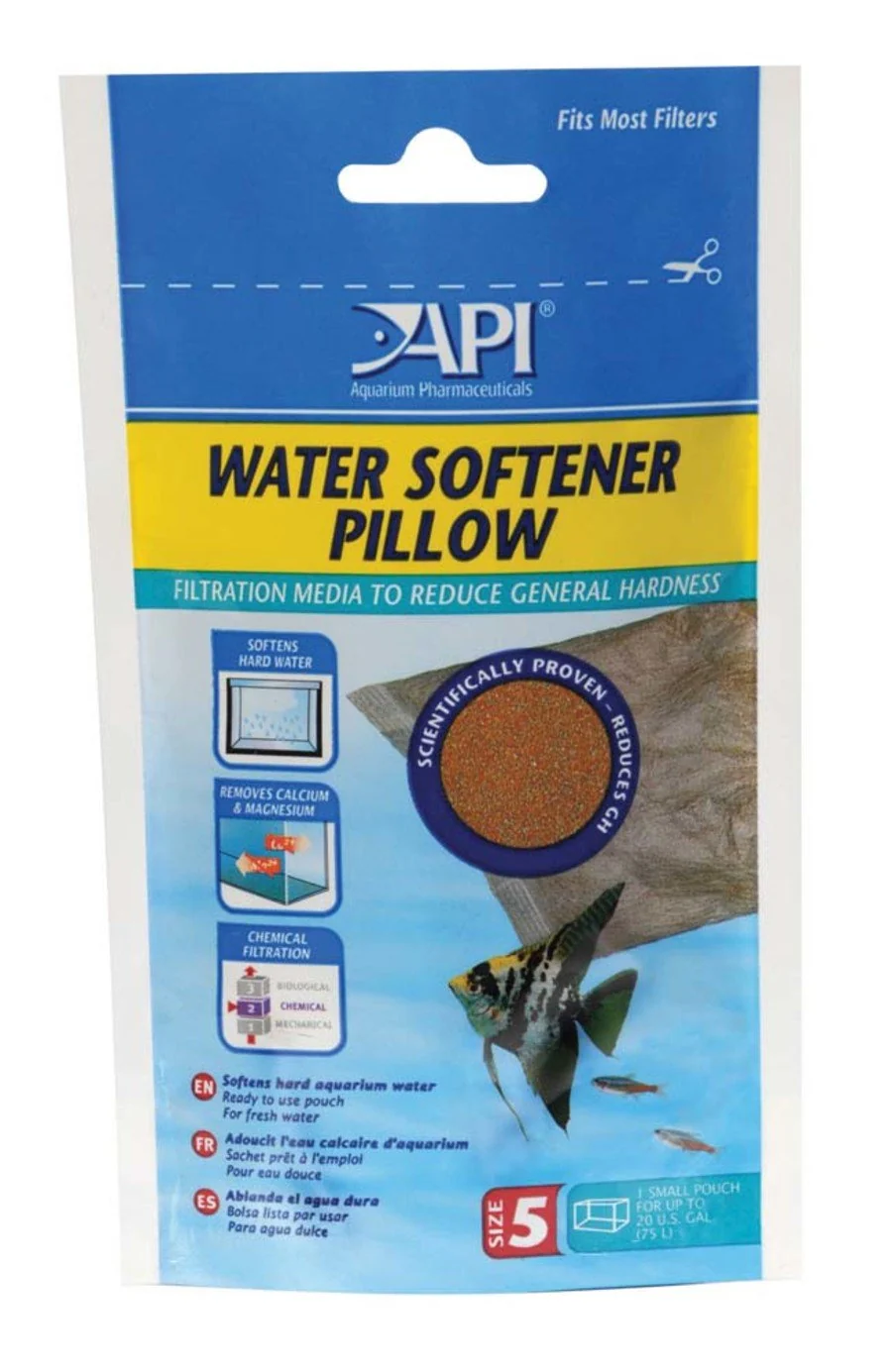 Environmentally Friendly API Water Softener Pillow Filtration Media to Reduce General Hardness 1 Count Clean