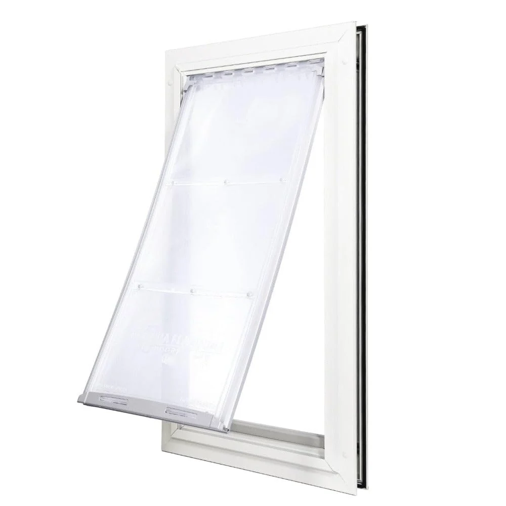Smooth Endura Flap Single Flap Pet Door – All-Weather Insulated Aluminum Frame Small White Top-Quality