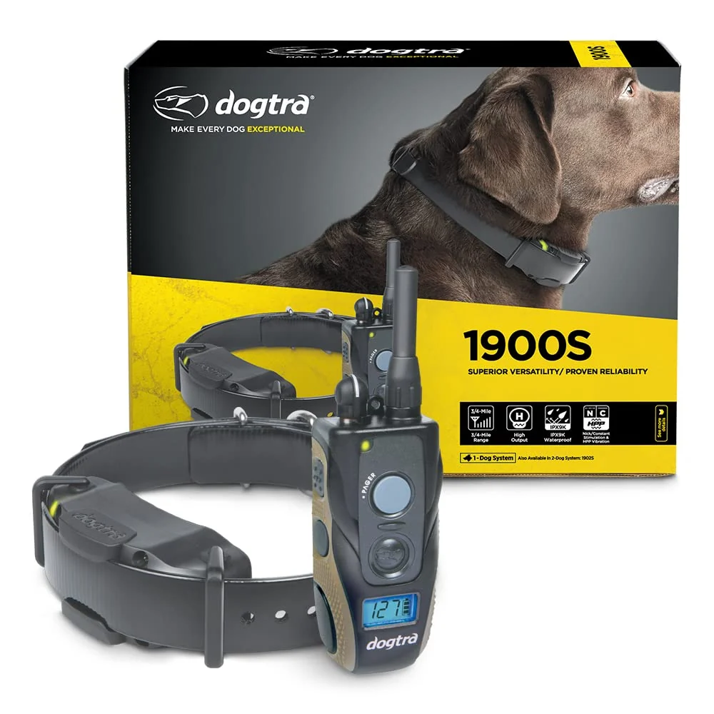 Lightweight Dogtra 1900S Ergonomic 3 4-Mile IPX9K Waterproof High-Output Remote Dog Training E-Collar Comfortable