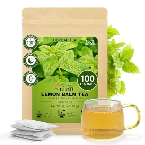 Crafted Lemon Balm Tea Bags 100 Count Authentic