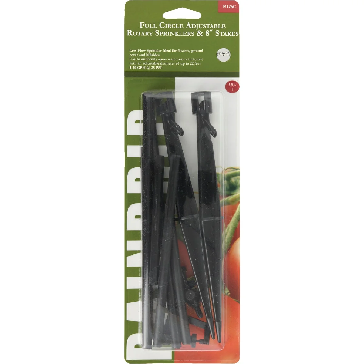 Luxury Raindrip Full Circle Adjustable Rotary Sprinkler with Stake 2-Pack Elegant