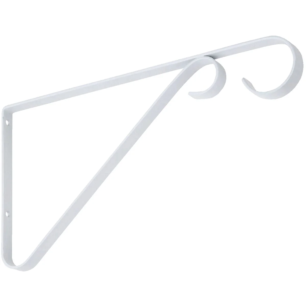 Sophisticated National 9 In. White Steel Hanging Plant Bracket Detailed