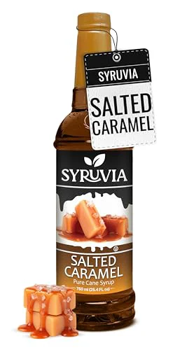 Trendy Coffee Syrup Salted Caramel Flavored Syrup for Drinks 25.4 Fl Oz High-Quality