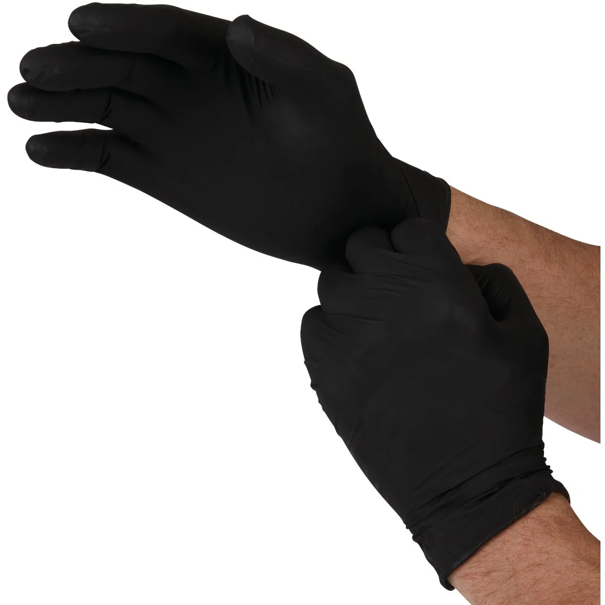 Fast Boss Medium Black Nitrile 4 Mil Disposable Gloves 100-Pack Crafted