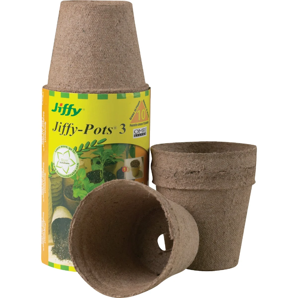 Expertly Made Jiffy 3 In. W. Round Peat Pot 10-Pack Specialty