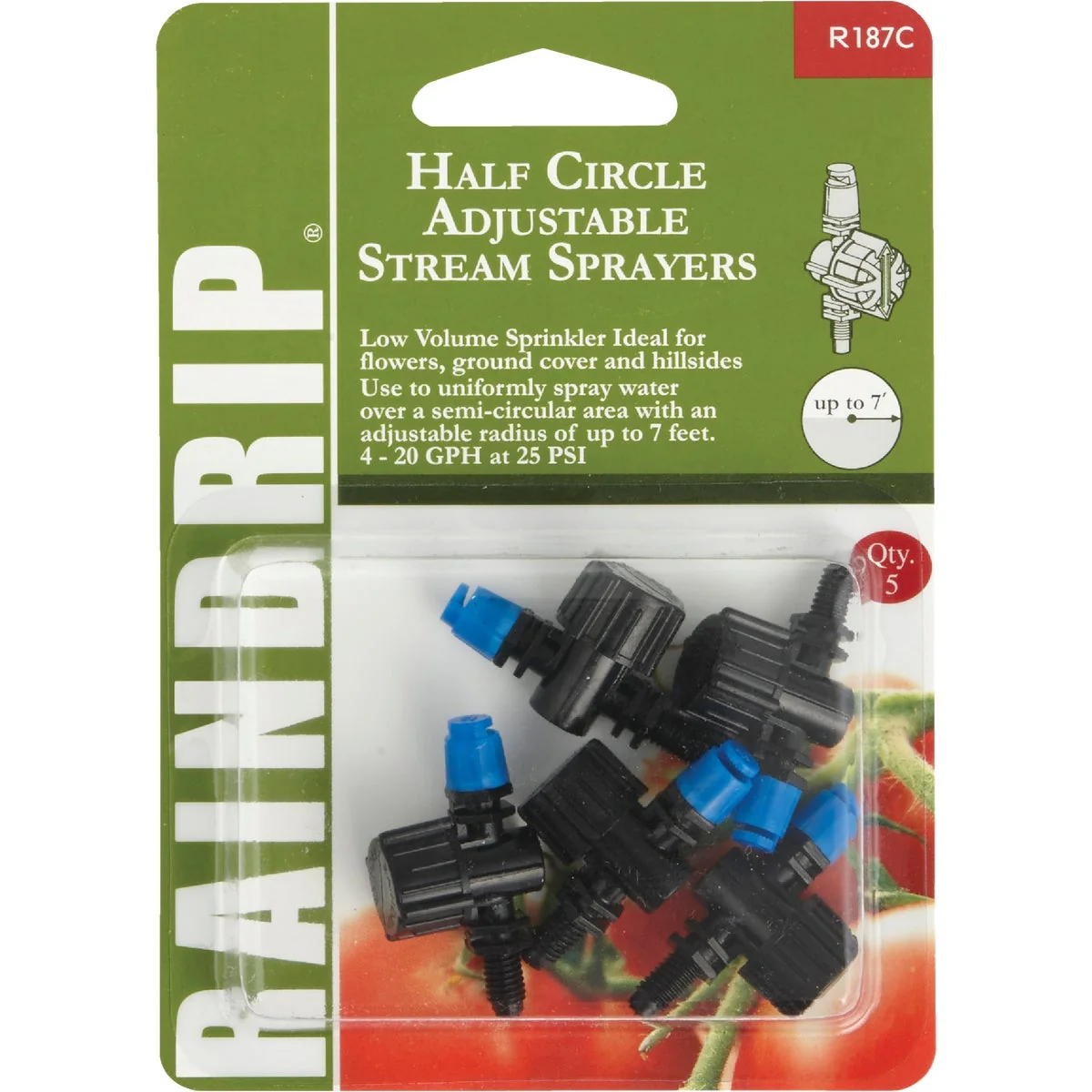 High-End Raindrip Half Circle Adjustable Sprayer 5-Pack Environmentally Friendly