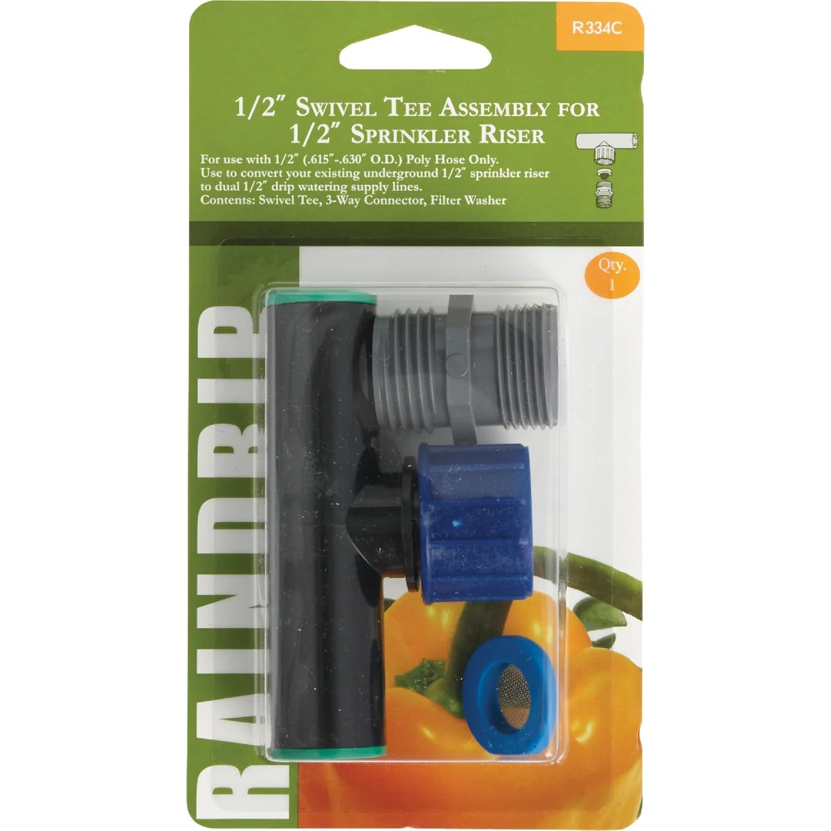Organic Raindrip 1 2 In. Female Hose Thread x 1 2 In. Compression Swivel Tee High-Quality