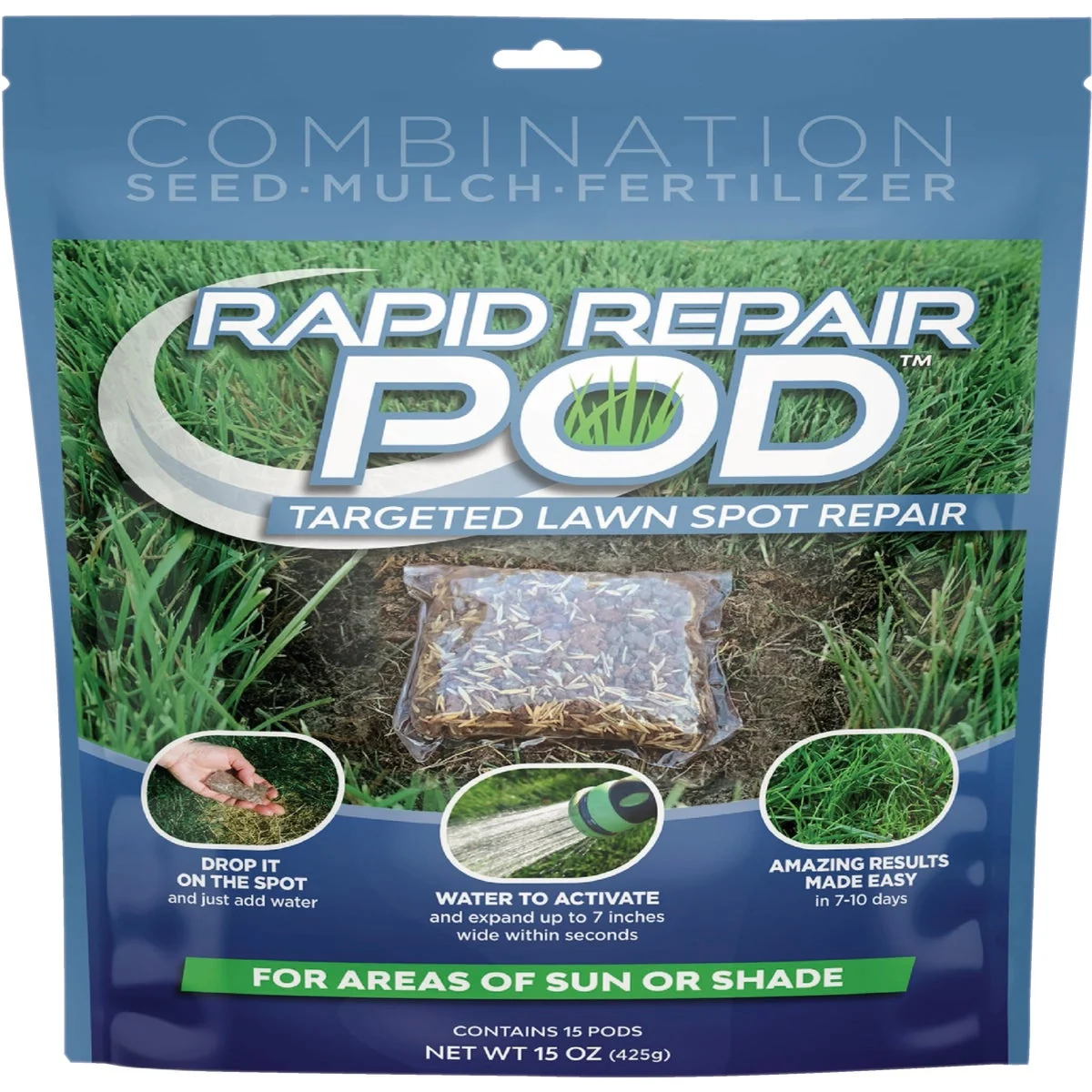 Superior Rapid Repair Pods 12-Pack 7 In. Pod Grass Patch Repair Elite