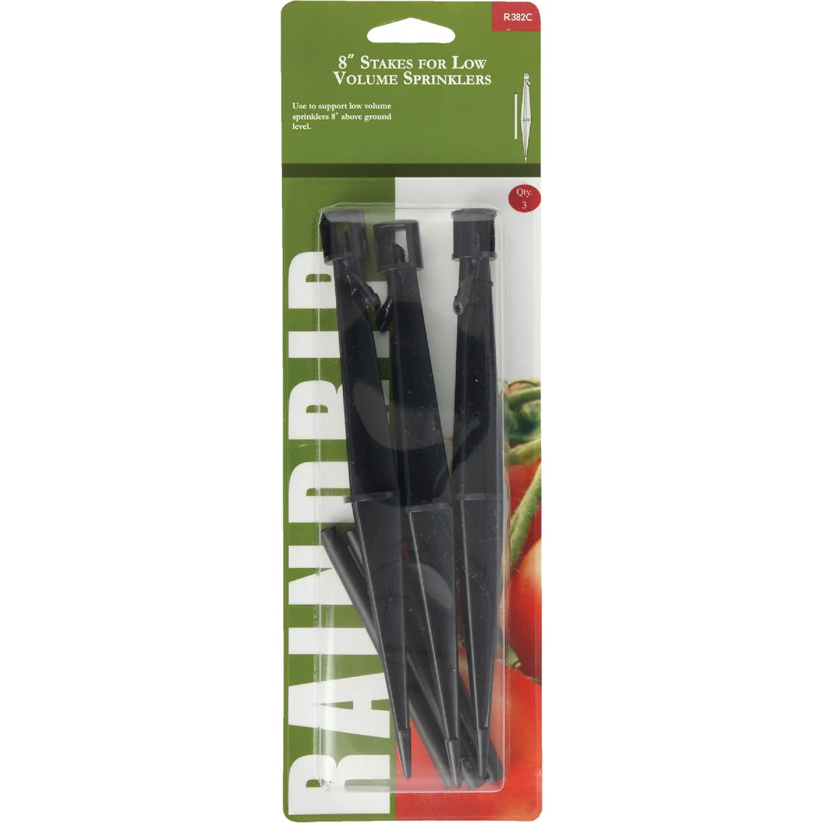Lightweight Raindrip 1 4 In. Tubing Plastic Sprinkler Stake 3-Pack Versatile