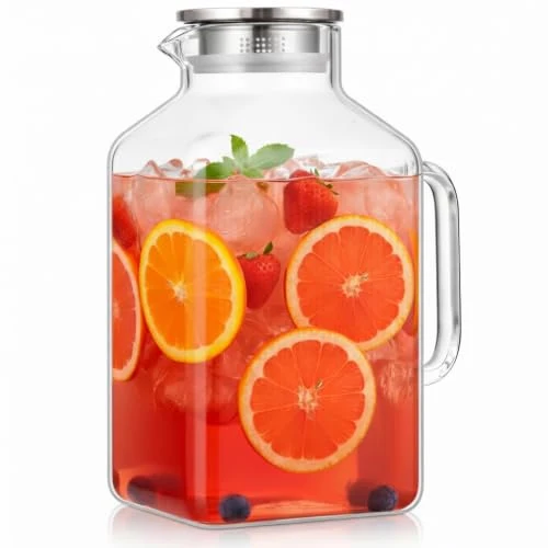 Top-Quality Glass Pitcher with Lid and Spout Certified