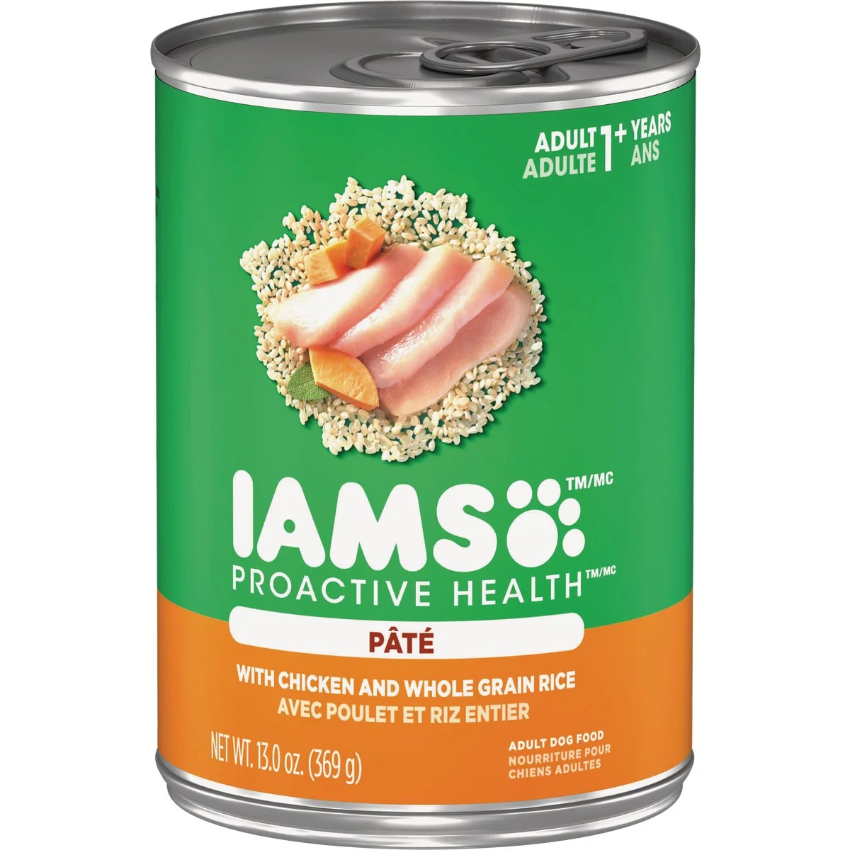 Genuine IAMS Proactive Health Chicken Whole Grain Rice Pate Adult Dog Food Verified